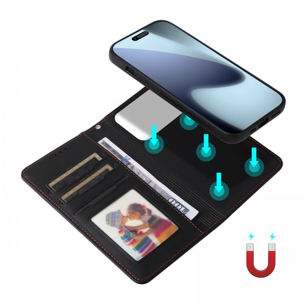 Betopnice iPhone 17 Pro Etui med Aftageligt Cover 005 Sort