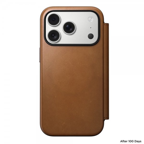 Nomad iPhone 17 Pro Etui Modern Leather Folio English Tan