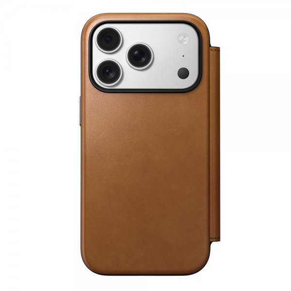Nomad iPhone 17 Pro Etui Modern Leather Folio English Tan