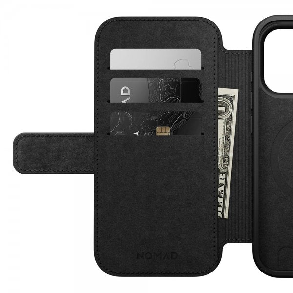 Nomad iPhone 17 Pro Etui Modern Leather Folio Sort