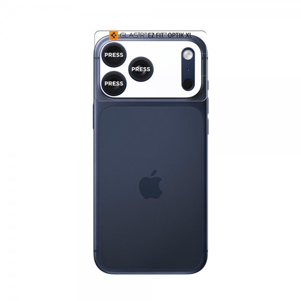 Spigen iPhone 17 Pro Kamerabeskyttelsesglas.tR EZ Fit Optik Pro XL Blå