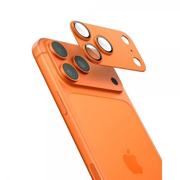 Spigen iPhone 17 Pro Kamerabeskyttelsesglas.tR EZ Fit Optik Pro XL Orange