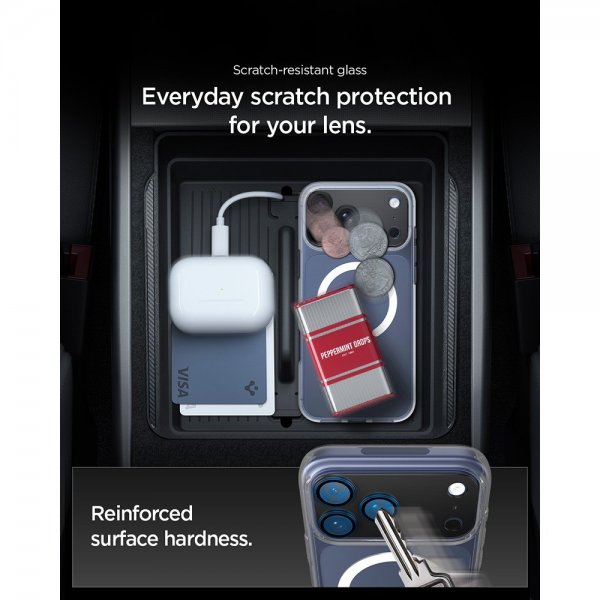 Spigen iPhone 17 Pro Kamerabeskyttelsesglas.tR EZ Fit Optik Pro XL Sort