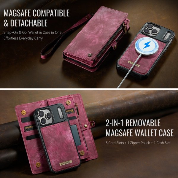 CaseMe iPhone 17 Pro Max Cover 008 Series Aftageligt Cover Rød