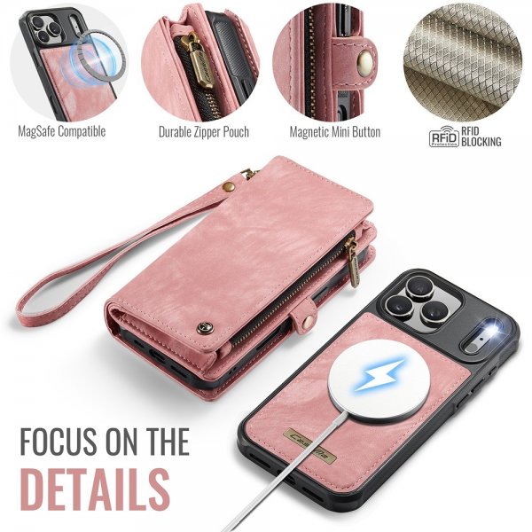 CaseMe iPhone 17 Pro Max Cover 008 Series Aftageligt Cover Rosa