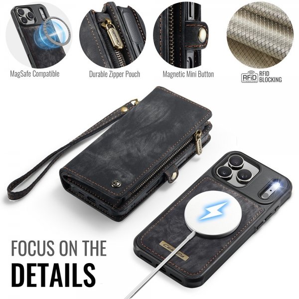 CaseMe iPhone 17 Pro Max Cover 008 Series Aftageligt Cover Sort
