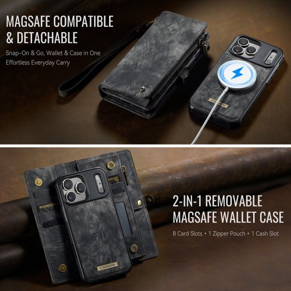 CaseMe iPhone 17 Pro Max Cover 008 Series Aftageligt Cover Sort