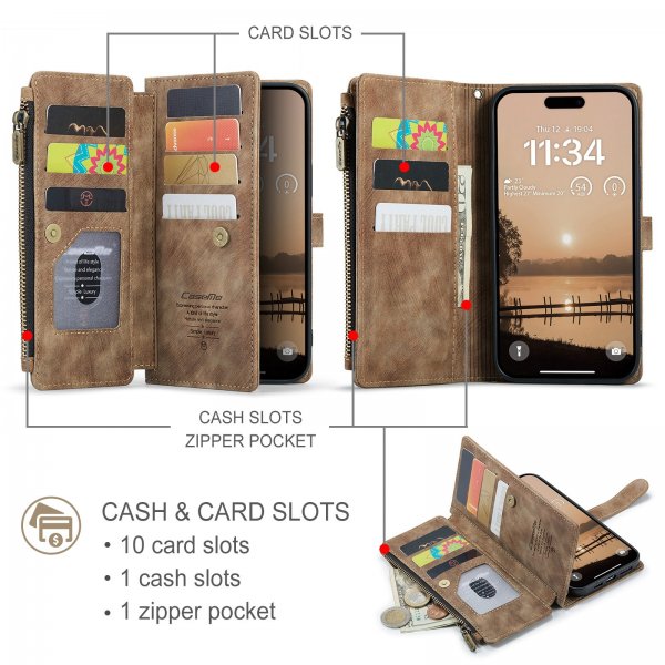 CaseMe iPhone 17 Pro Max Cover C30 Series Brun