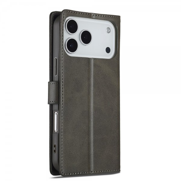 Lc.Imeeke iPhone 17 Pro Max Cover med Kortlomme Standerfunktion Grå