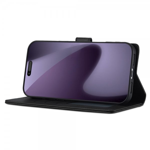Lc.Imeeke iPhone 17 Pro Max Cover med Kortlomme Standerfunktion Sort
