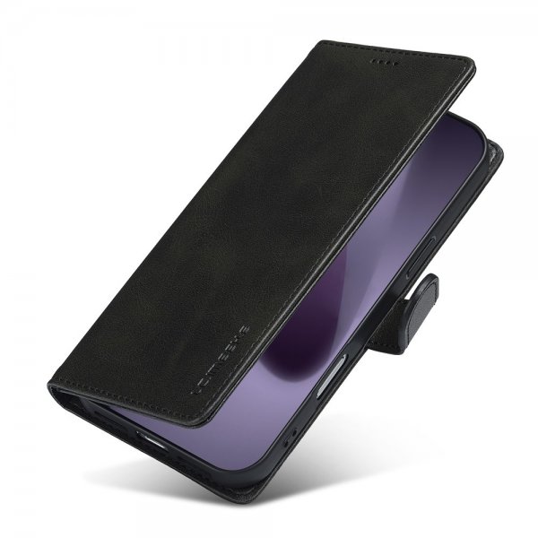 Lc.Imeeke iPhone 17 Pro Max Cover med Kortlomme Standerfunktion Sort