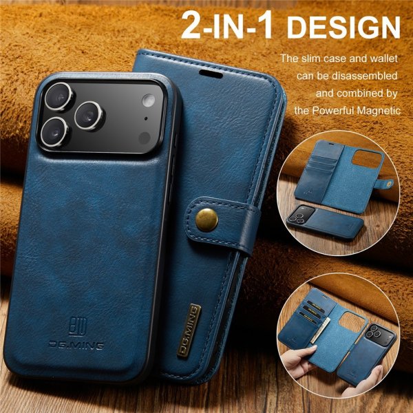 Dg.Ming iPhone 17 Pro Max Cover med Aftageligt Cover Blå