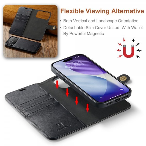 Dg.Ming iPhone 17 Pro Max Cover med Aftageligt Cover Sort