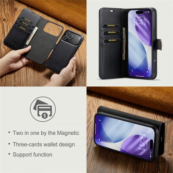 Dg.Ming iPhone 17 Pro Max Cover med Aftageligt Cover Sort