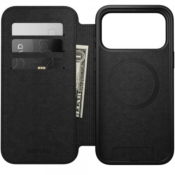 Nomad iPhone 17 Pro Max Cover Moderne Læder Folio Brun