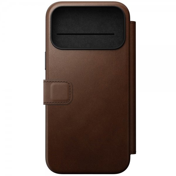 Nomad iPhone 17 Pro Max Cover Moderne Læder Folio Brun