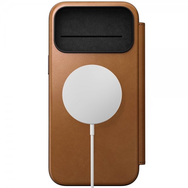 Nomad iPhone 17 Pro Max Cover Modern Leather Folio English Tan