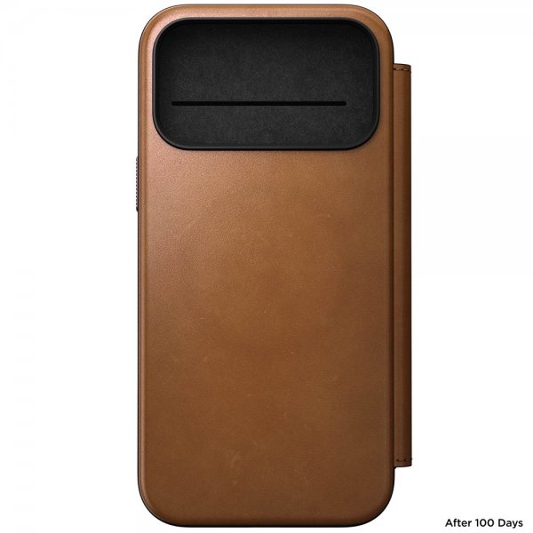 Nomad iPhone 17 Pro Max Cover Modern Leather Folio English Tan