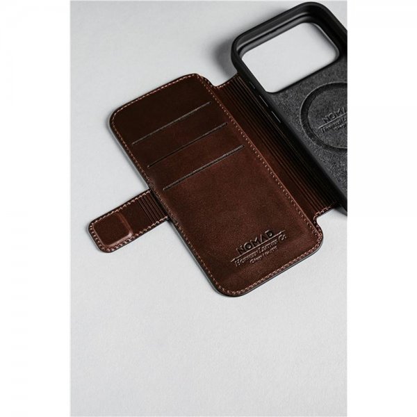 Nomad iPhone 17 Pro Max Fodral Modern Leather Folio Horween Rustic Brown