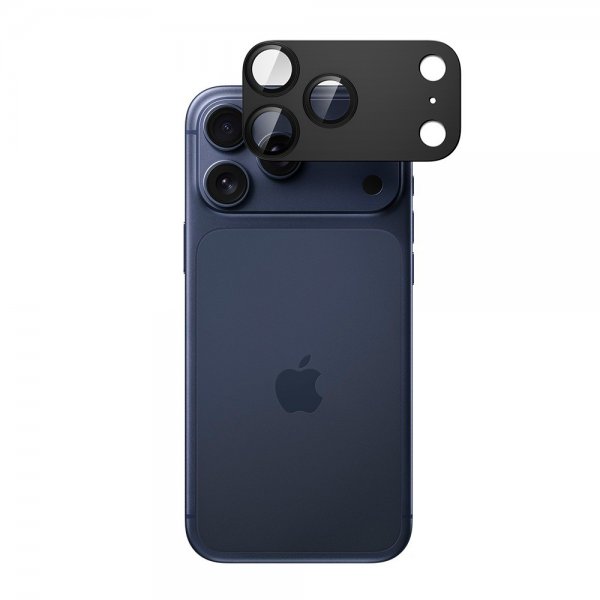 Spigen iPhone 17 Pro Max Kamerabeskytter Glas.tR EZ Fit Optik Pro XL Sort