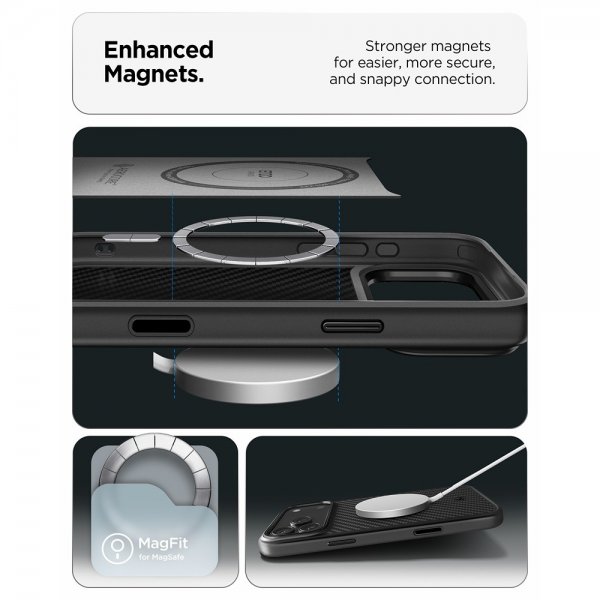 Spigen iPhone 17 Pro Max Cover Enzo Aramid T MagFit Sort