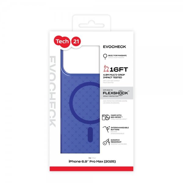 Tech21 iPhone 17 Pro Max Cover EvoCheck MagSafe Electric Blue