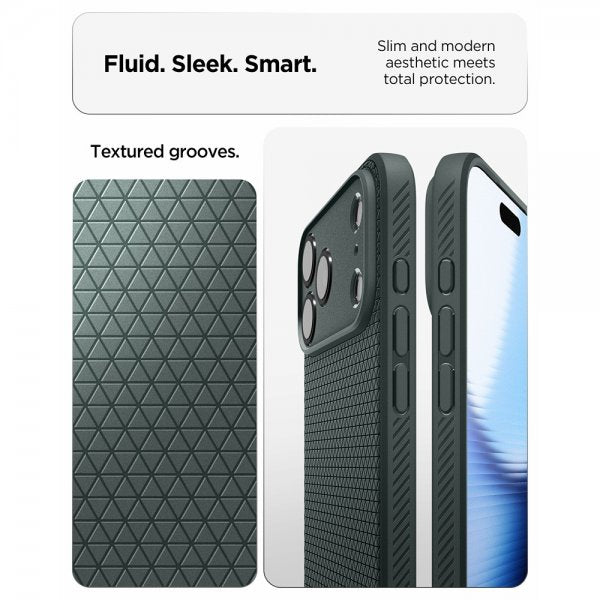 Spigen iPhone 17 Pro Max Cover Liquid Air Abyss Green