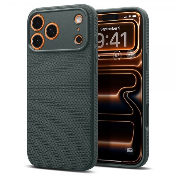 Spigen iPhone 17 Pro Max Cover Liquid Air Abyss Green