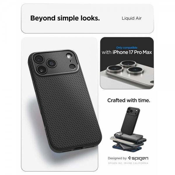 Spigen iPhone 17 Pro Max Cover Liquid Air Mat Sort