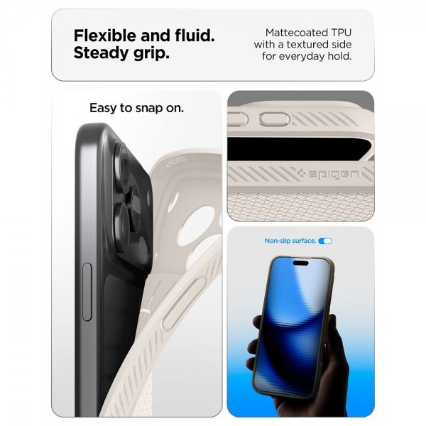 Spigen iPhone 17 Pro Max Cover Liquid Air Natural Titanium