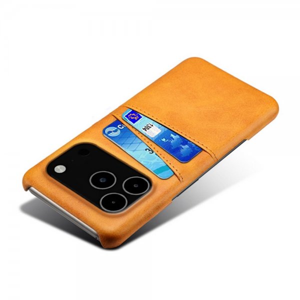iPhone 17 Pro Max Cover med to Kortlommer Lysebrun
