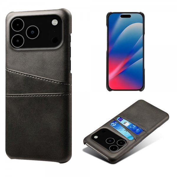 iPhone 17 Pro Max Cover med to Kortlommer Sort