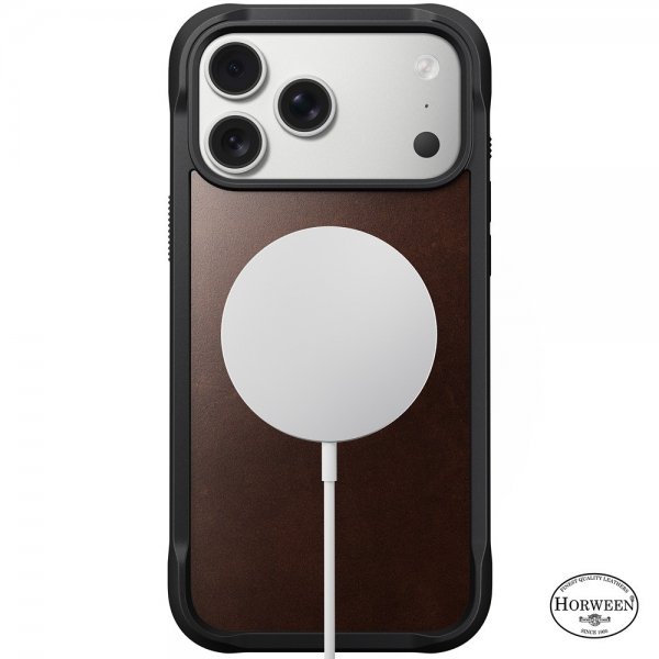 Nomad iPhone 17 Pro Max Cover Robust lædercover Horween Rustic Brown