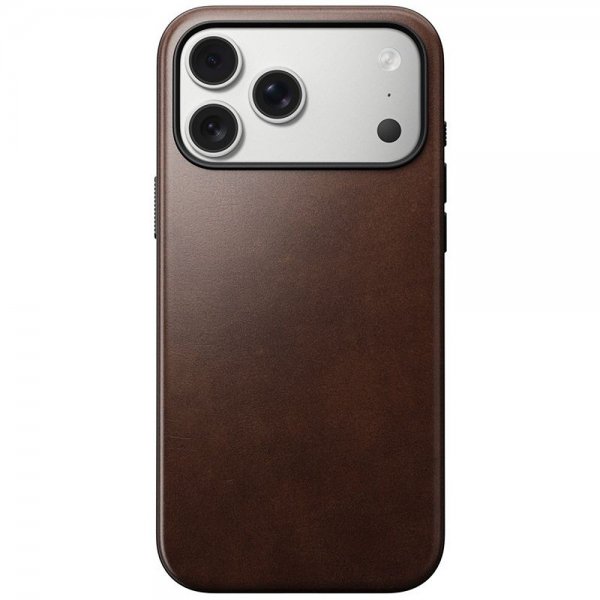 Nomad iPhone 17 Pro Max Cover Modern Leather Case Horween Rustic Brown