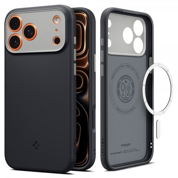Spigen iPhone 17 Pro Max Cover Nano Pop MagFit Black Sesame