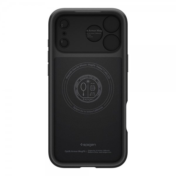 Spigen iPhone 17 Pro Max Cover Optik Armor MagFit Sort