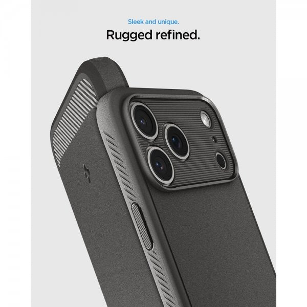 Spigen iPhone 17 Pro Max Cover Rugged Armor MagFit Marble Gray