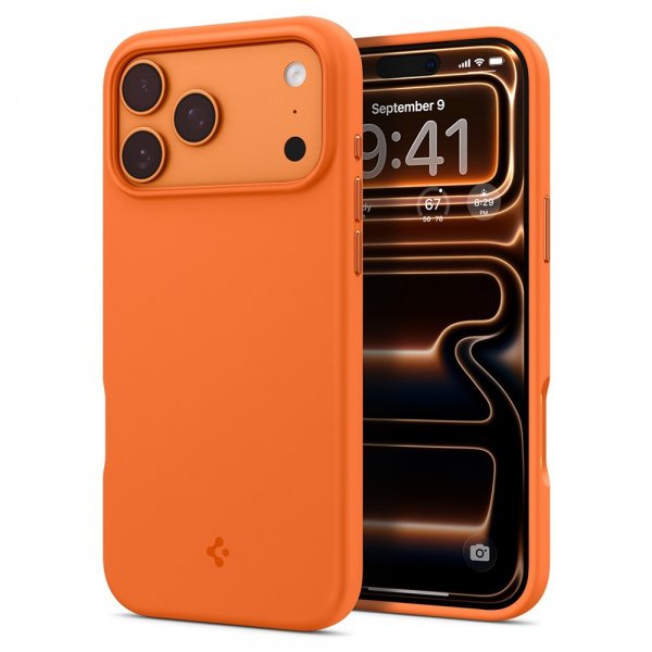 Spigen iPhone 17 Pro Max Cover Silicone Fit MagFit Cosmic Orange