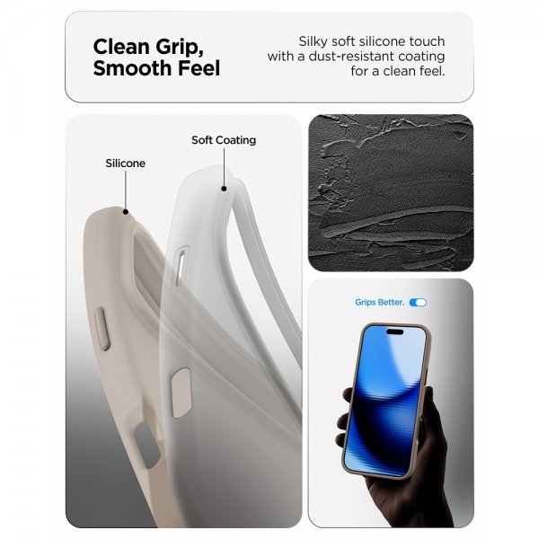 Spigen iPhone 17 Pro Max Cover Silicone Fit MagFit Stone
