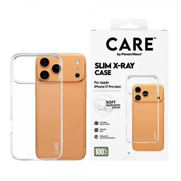CARE by PanzerGlass iPhone 17 Pro Max Cover Slim X-Ray Transparent