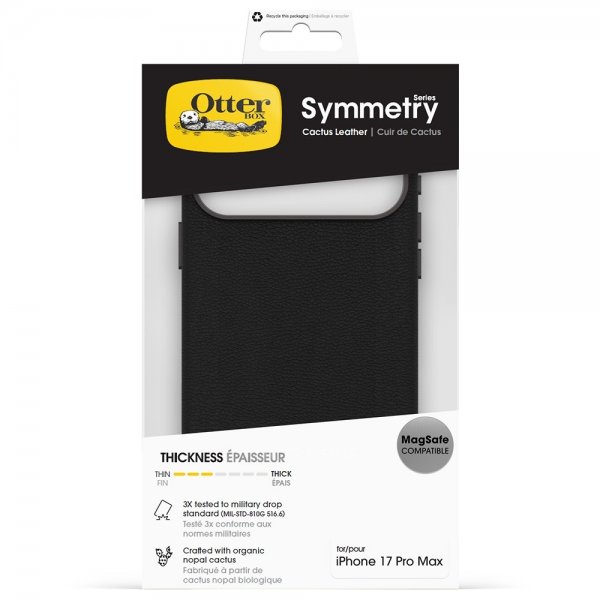 Otterbox iPhone 17 Pro Max Cover Symmetry Cactus Læder MagSafe Noir Ash