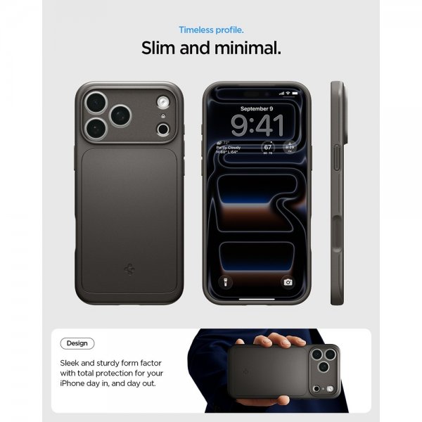 Spigen iPhone 17 Pro Max Cover Thin Fit MagFit Gunmetal
