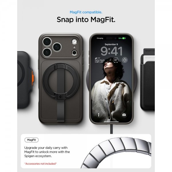 Spigen iPhone 17 Pro Max Cover Thin Fit MagFit Gunmetal