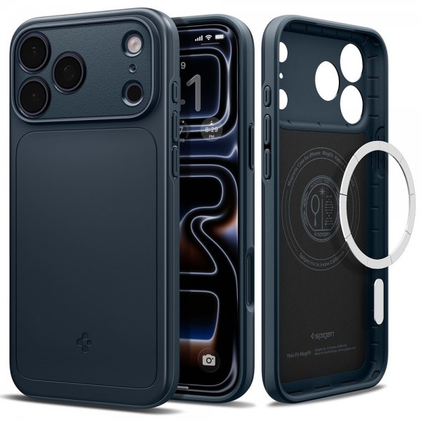 Spigen iPhone 17 Pro Max Cover Thin Fit MagFit Metal Slate