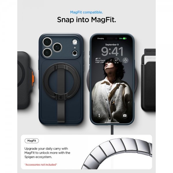 Spigen iPhone 17 Pro Max Cover Thin Fit MagFit Metal Slate