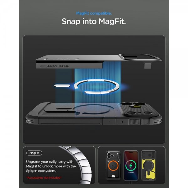 Spigen iPhone 17 Pro Max Cover Tough Armor T MagFit Gunmetal