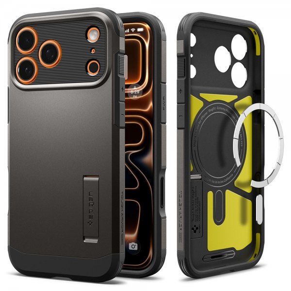 Spigen iPhone 17 Pro Max Cover Tough Armor T MagFit Gunmetal