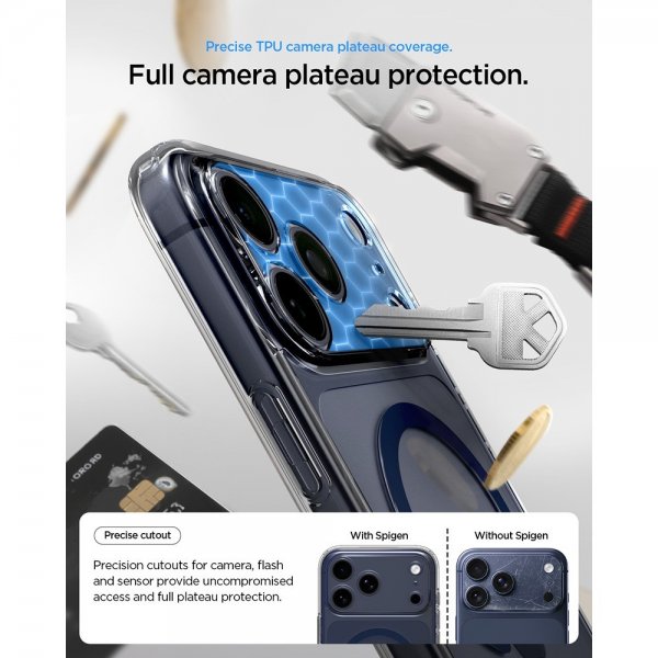 Spigen iPhone 17 Pro Max Cover Ultra Hybrid MagFit Clear Deep Blue