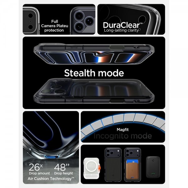Spigen iPhone 17 Pro Max Cover Ultra Hybrid T MagFit Mat Sort