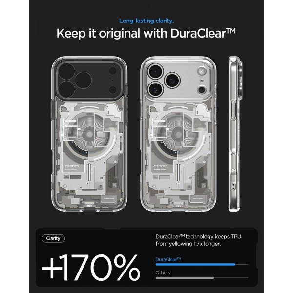 Spigen iPhone 17 Pro Max Cover Ultra Hybrid Zero One MagFit Natural Titanium